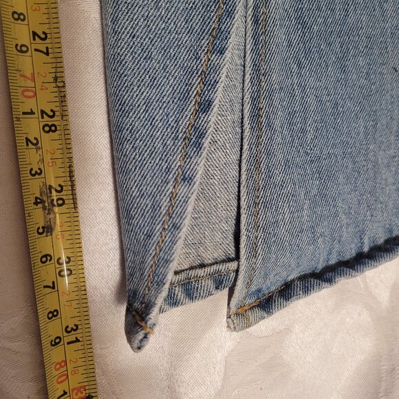 Fabulous Ann Andelman Asymmetrical Twisted Flared Jeans Blue EUC - Picture 10 of 10